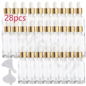 28 pcs Dropper Bottle with Funnel for Aromatherapy Oils